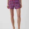 4" Boxershorts aus Seersucker mit Karomuster