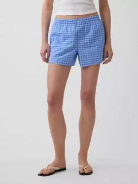 4″ Boxershorts aus Seersucker mit Karomuster