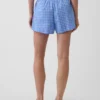 4" Boxershorts aus Seersucker mit Karomuster