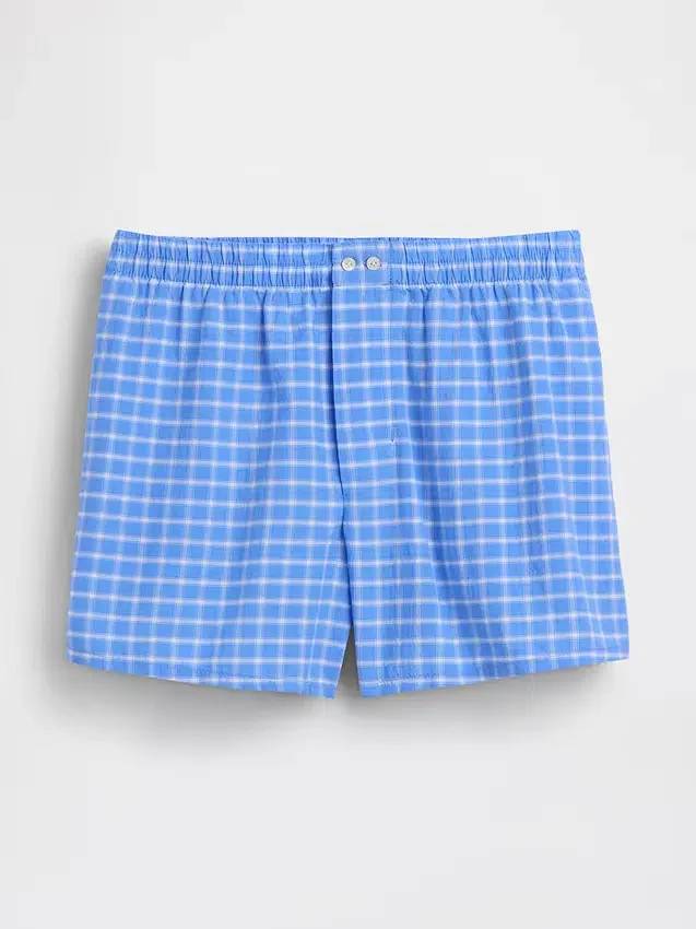 4" Boxershorts aus Seersucker mit Karomuster