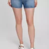 4" Denim-Shorts mit Einsatz für Umstandsmode