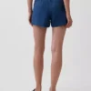 4" Easy-Shorts aus Baumwollgaze-Denim