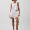 4" Easy-Shorts aus Baumwollgaze mit mittlerer Leibhöhe