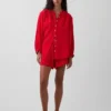 4" Easy-Shorts aus Baumwollgaze mit mittlerer Leibhöhe