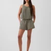4" Easy-Shorts aus Baumwollgaze mit mittlerer Leibhöhe