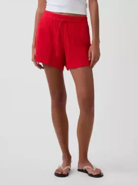 4″ Easy-Shorts aus Baumwollgaze mit mittlerer Leibhöhe