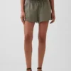 4" Easy-Shorts aus Baumwollgaze mit mittlerer Leibhöhe