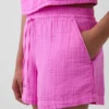 4" Easy-Shorts aus Baumwollgaze mit mittlerer Leibhöhe