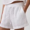 4" Easy-Shorts aus Baumwollgaze mit mittlerer Leibhöhe