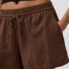 4" Easy-Shorts aus Baumwollgaze mit mittlerer Leibhöhe
