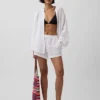 4" Easy-Shorts aus Baumwollgaze mit mittlerer Leibhöhe