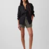 4" Easy-Shorts aus Baumwollgaze mit mittlerer Leibhöhe