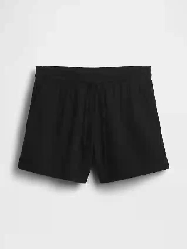 4" Easy-Shorts aus Baumwollgaze mit mittlerer Leibhöhe