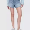 4" Mid Rise, ultraweiche, locker sitzende Shorts mit abgeschnittenem Saum