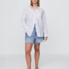 4" Mid Rise, ultraweiche, locker sitzende Shorts mit abgeschnittenem Saum
