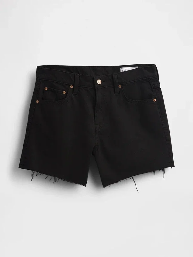 4" Mid Rise, ultraweiche, locker sitzende Shorts mit abgeschnittenem Saum