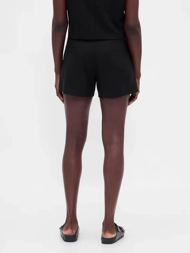 4" Shorts aus Leinenmischung mit mittlerer Leibhöhe