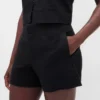 4" Shorts aus Leinenmischung mit mittlerer Leibhöhe