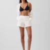 4" Shorts aus Leinenmischung mit mittlerer Leibhöhe