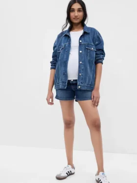 4" Shorts für Umstandsmode mit durchgehendem Einsatz