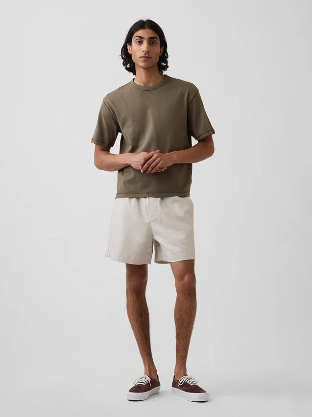 5,5" Lässige Shorts aus Leinenmischung