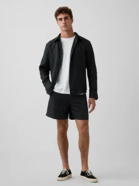 5,5" Lässige Shorts aus Leinenmischung