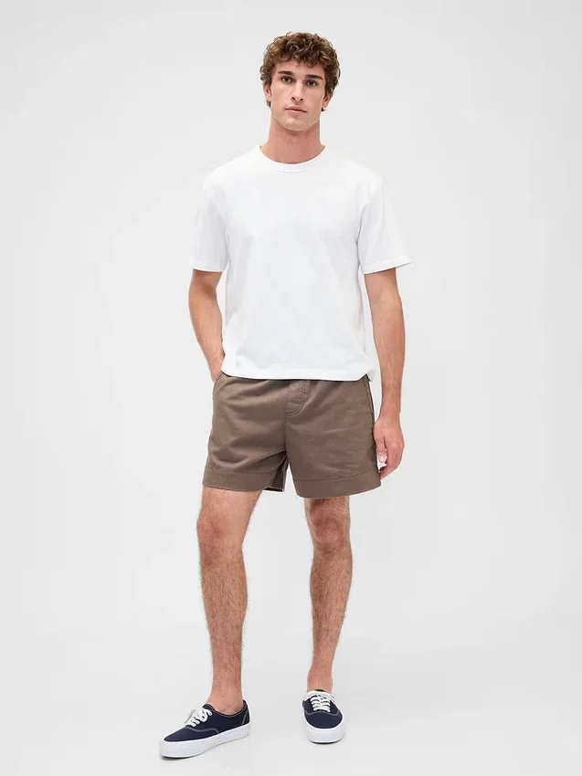 5,5" Lässige Shorts aus Leinenmischung