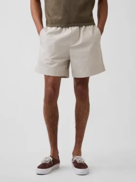 5,5″ Lässige Shorts aus Leinenmischung