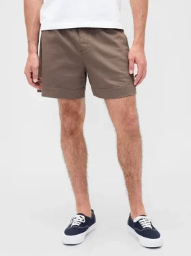 5,5″ Lässige Shorts aus Leinenmischung