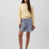 5" Mid Rise bedruckte Strick-Denim-Shorts