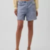 5" Mid Rise bedruckte Strick-Denim-Shorts