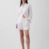 6" Easy-Shorts aus Leinenmischung