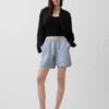 6" Easy-Shorts aus Leinenmischung