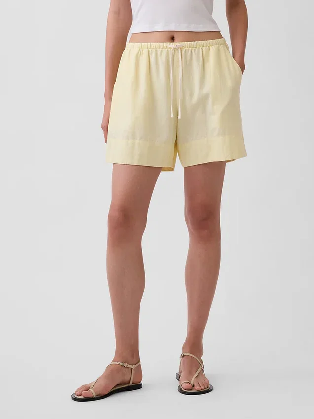 6" Easy-Shorts aus Leinenmischung