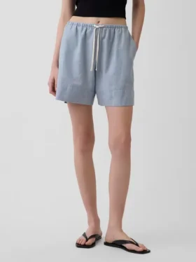 6″ Easy-Shorts aus Leinenmischung