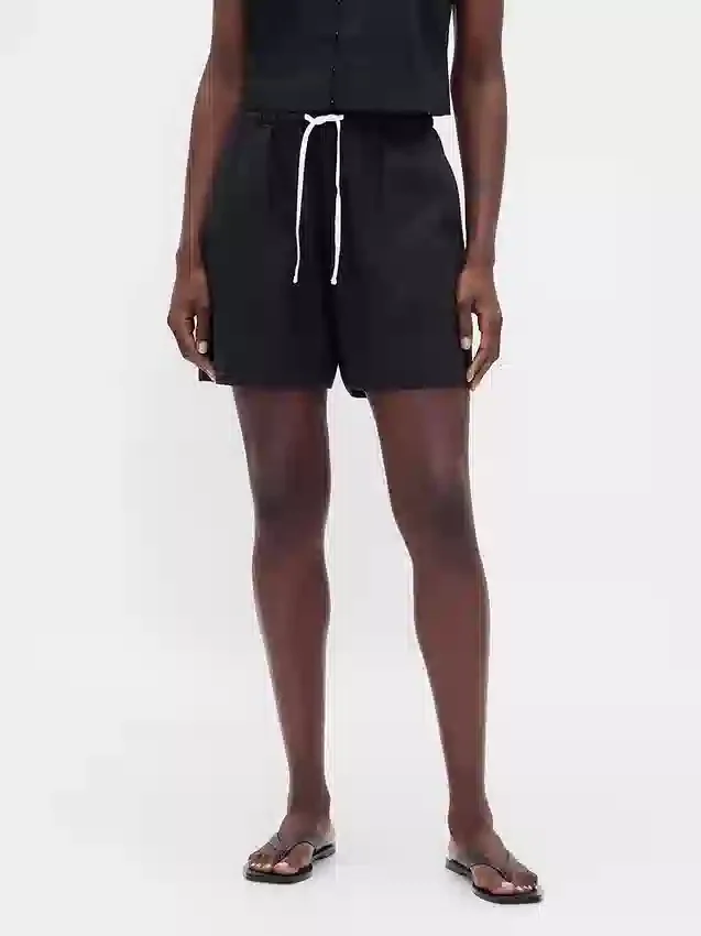 6" Easy-Shorts aus Leinenmischung