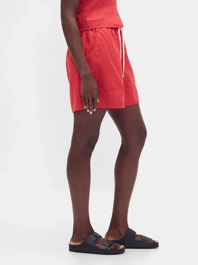 6" Easy-Shorts aus Leinenmischung