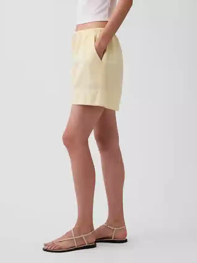 6" Easy-Shorts aus Leinenmischung