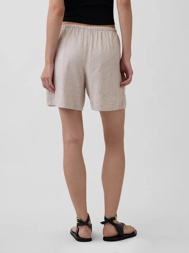 6" Easy-Shorts aus Leinenmischung