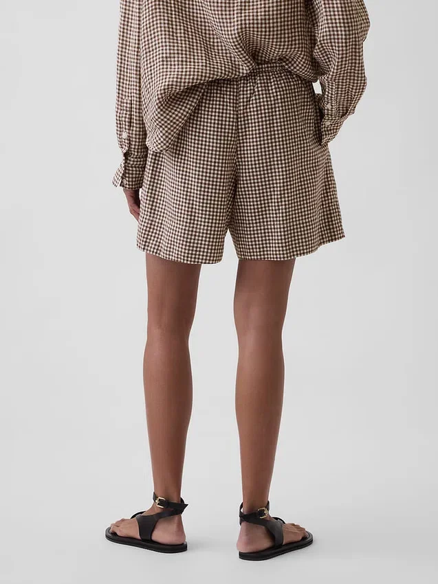 6" Easy-Shorts aus Leinenmischung