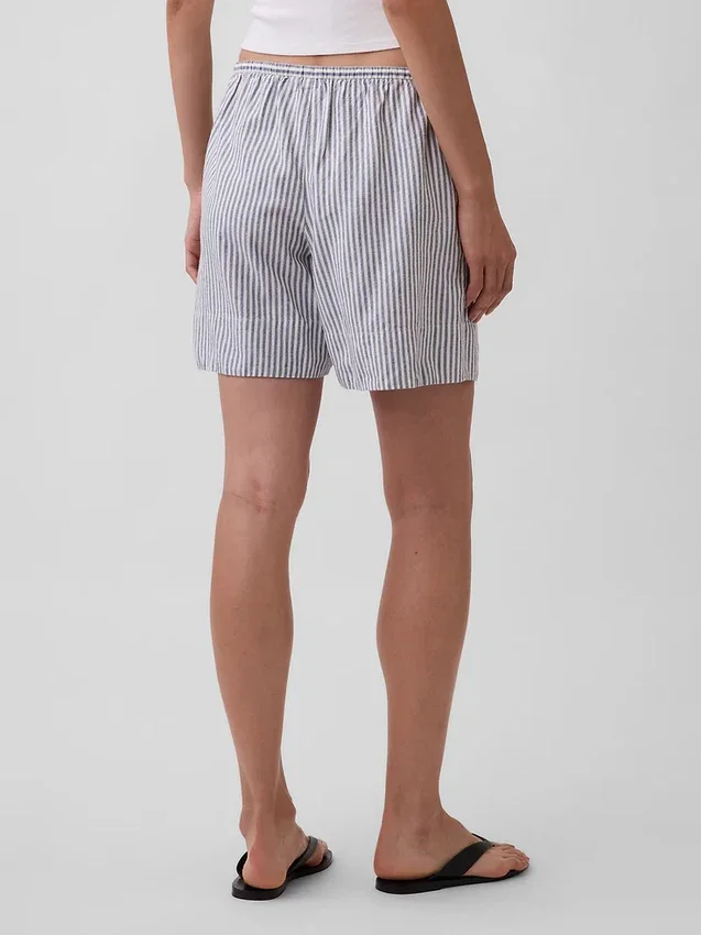 6" Easy-Shorts aus Leinenmischung