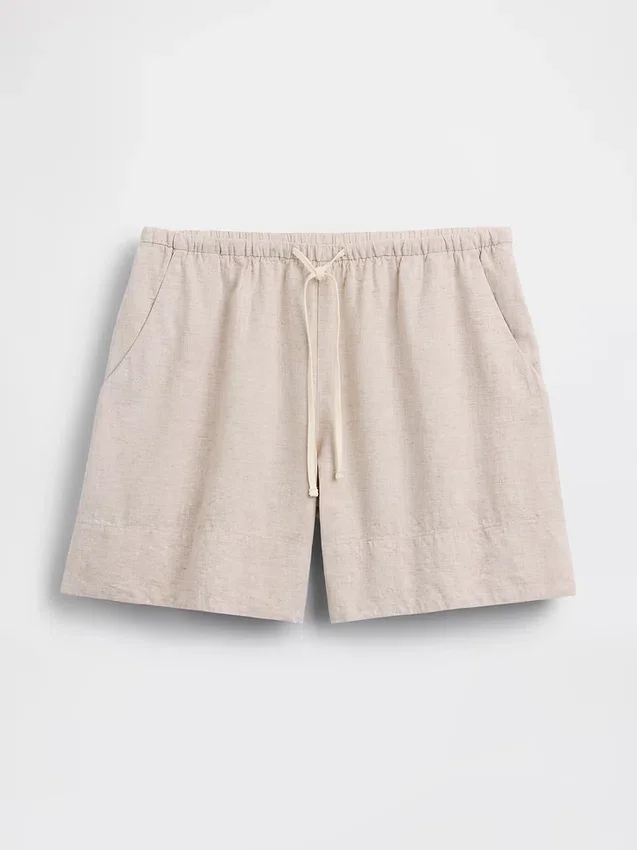 6" Easy-Shorts aus Leinenmischung