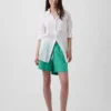 6" Easy-Shorts aus Leinenmischung
