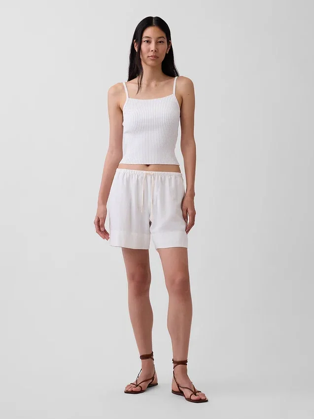 6" Easy-Shorts aus Leinenmischung