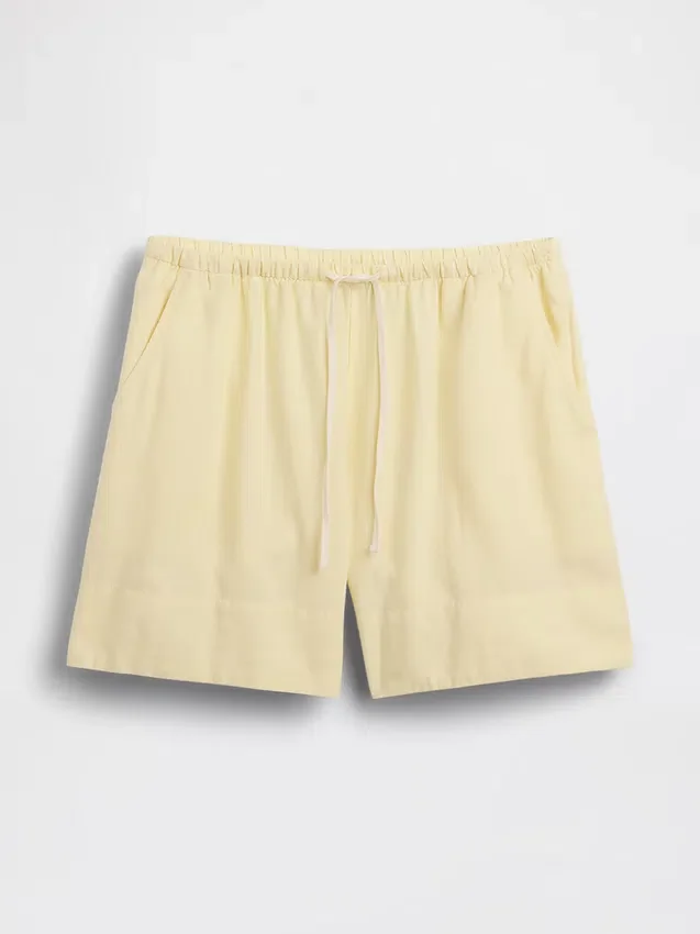 6" Easy-Shorts aus Leinenmischung