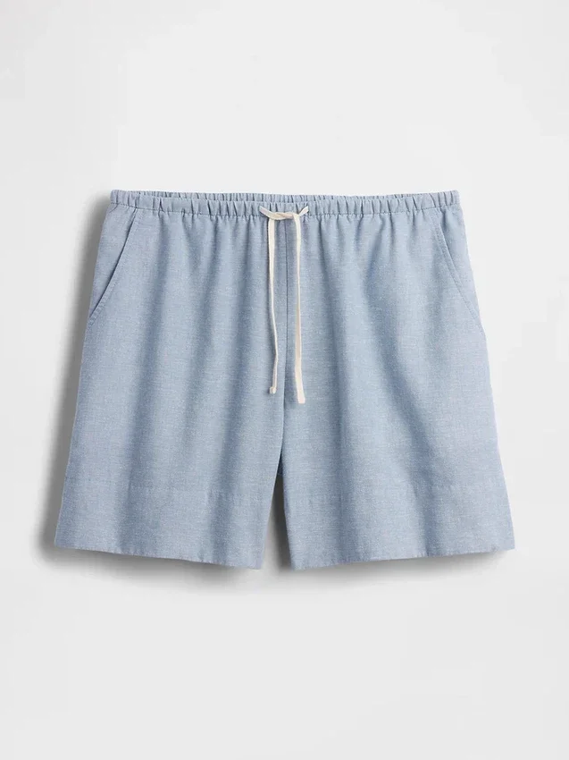 6" Easy-Shorts aus Leinenmischung