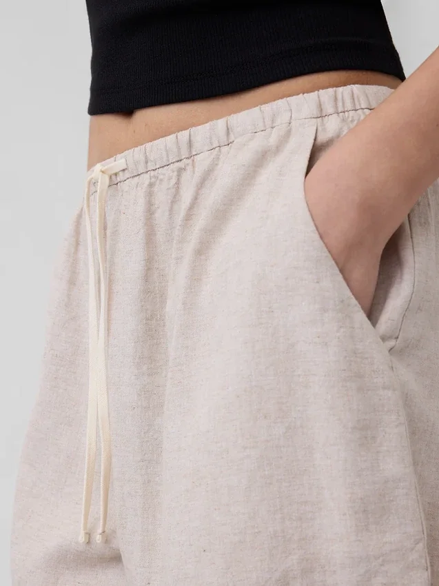 6" Easy-Shorts aus Leinenmischung