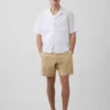7,5" Shorts aus Leinen-Baumwoll-Mischung