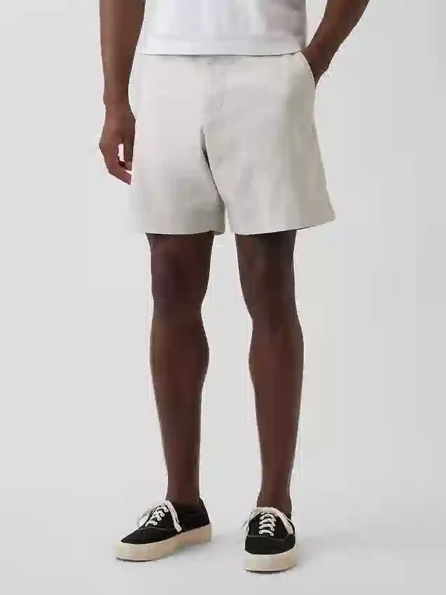 7,5" Shorts aus Leinen-Baumwoll-Mischung