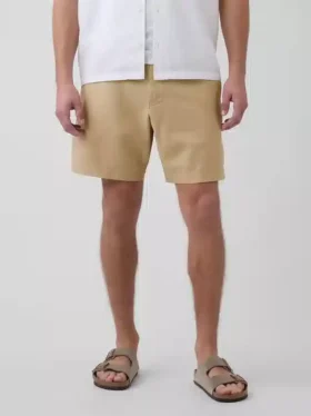 7,5″ Shorts aus Leinen-Baumwoll-Mischung